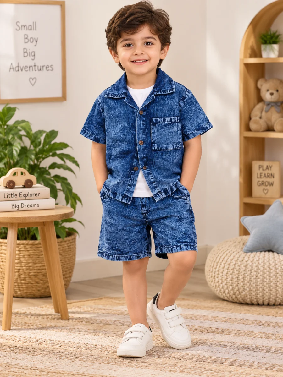 Boys Denim 3 Piece Clothing Set