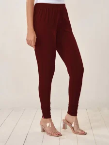 Women's Premium Lycra Churidar Leggings | Stretchable Full Length Solid Leggings | Multiple Colours